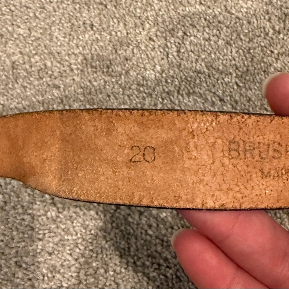 Brushy Creek Horse Embossed Full Grain Cowhide Leather Brown Belt Youth Size 20